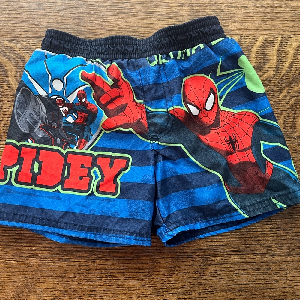 Marvel Spiderman Infant Boys Swim Trunks Shorts Size 12 Month